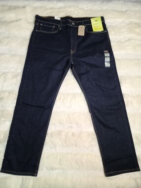 Levi's 502 Taper Regular Fit Dark Blue Jean Men 32x32 NWT